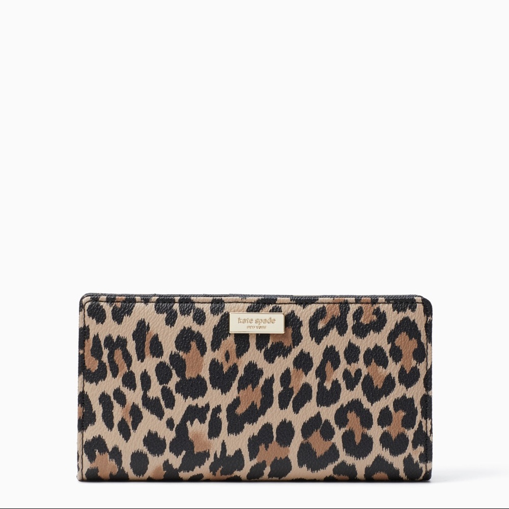 kate spade | shore street leopard stacy wallet NWT